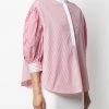 Alexander McQueen vertical-stripe collarless blouse
