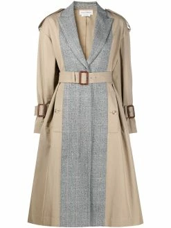Alexander McQueen panelled mid-length trench coat