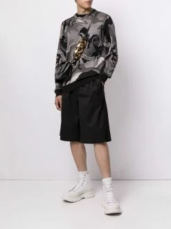 Alexander McQueen Skull camouflage jacquard sweatshirt