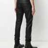 Alexander McQueen leather slim-cut jeans