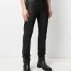 Alexander McQueen leather slim-cut jeans