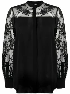 Alexander McQueen sheer panelling silk shirt