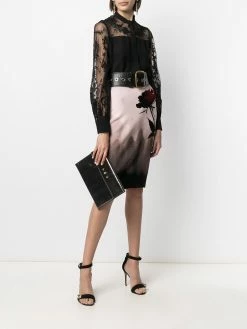 Alexander McQueen sheer panelling silk shirt