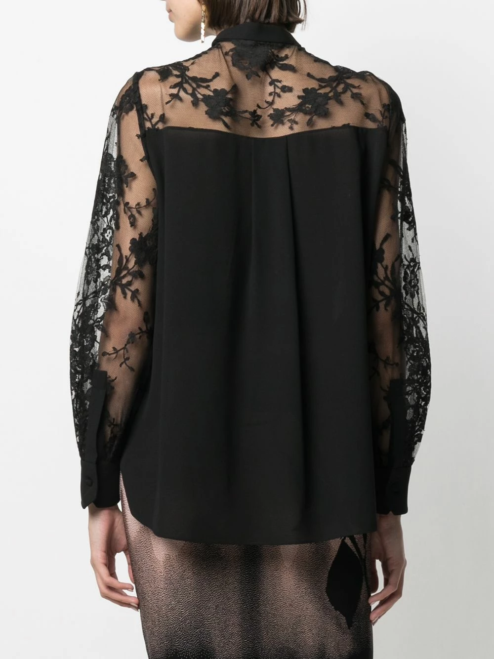 Alexander McQueen Sheer panelling silk shirt 4 Alexander McQueen sheer panelling silk shirt
