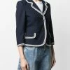 Alexander McQueen Contrast trim blazer 7 Alexander McQueen contrast-trim blazer