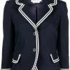 Alexander McQueen contrast-trim blazer