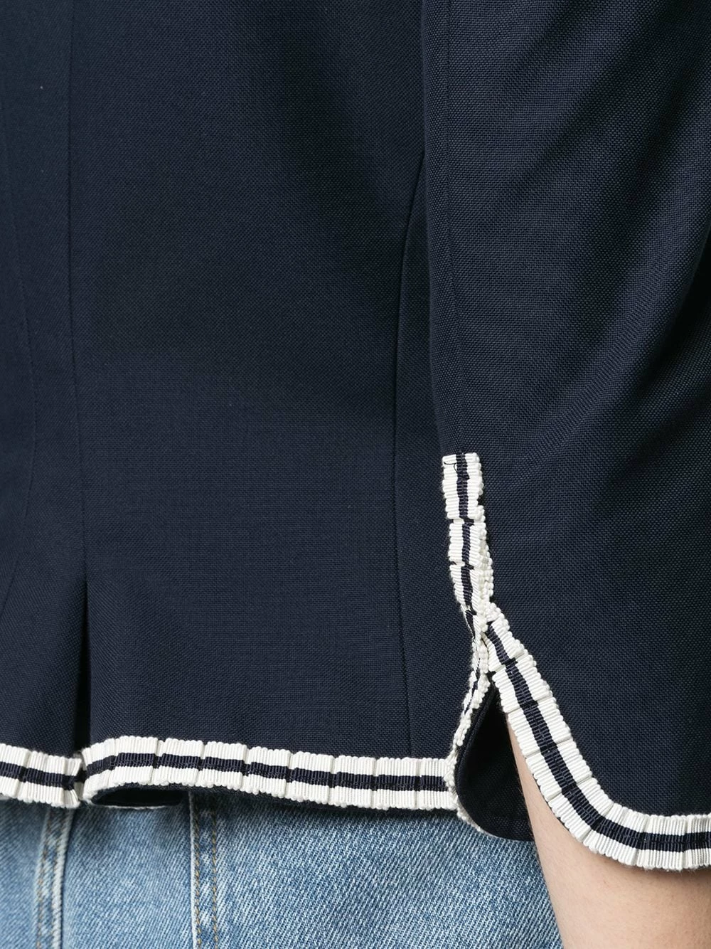 Alexander McQueen Contrast trim blazer 5 Alexander McQueen contrast-trim blazer