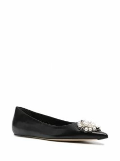 Alexander McQueen bead-detail pointed pumps