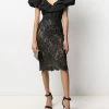 Alexander McQueen high-waisted lace pencil skirt