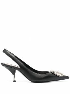Alexander McQueen embellished slingback pumps
