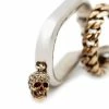 Alexander McQueen Double hoop skull earrings 5 Alexander McQueen double hoop skull earrings