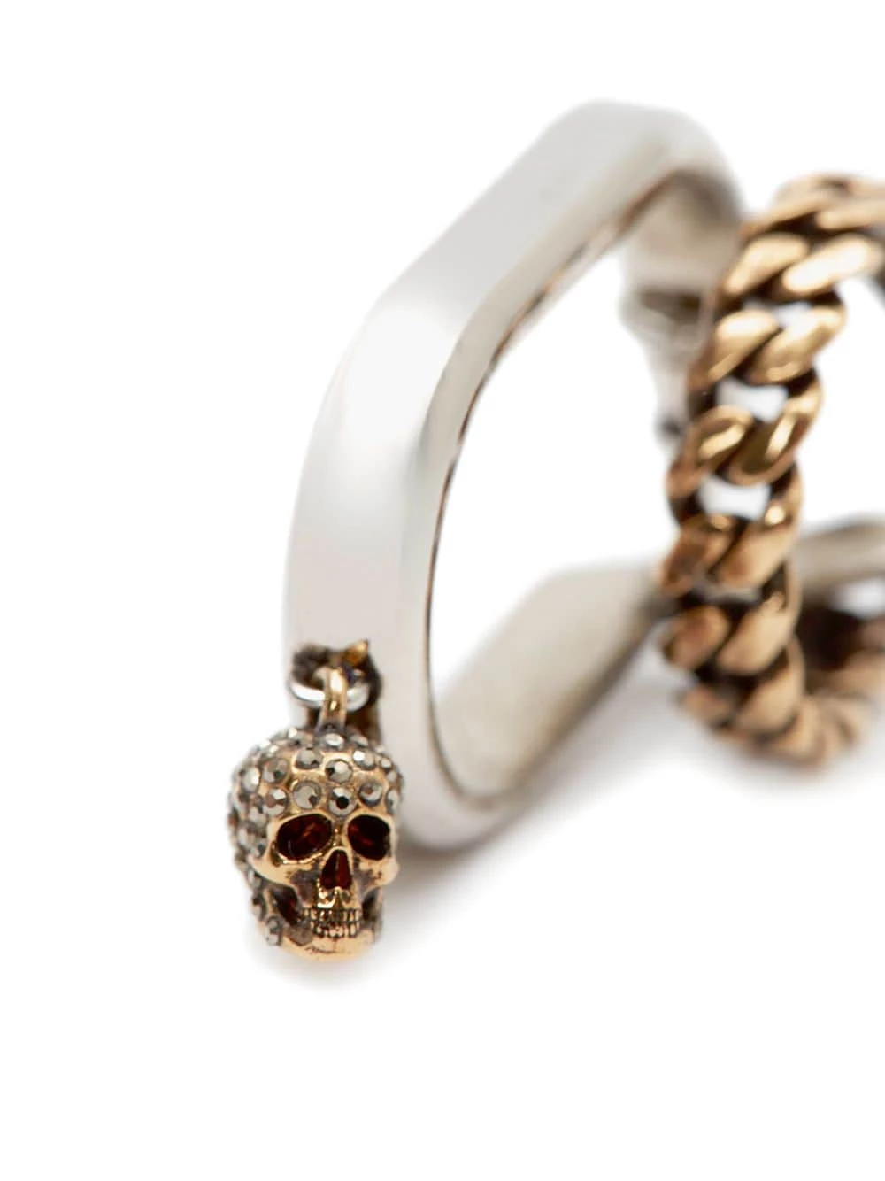 Alexander McQueen Double hoop skull earrings 3 Alexander McQueen double hoop skull earrings