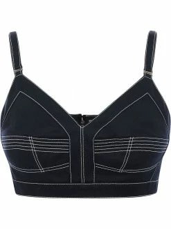 Alexander McQueen contrast-stitch crop top