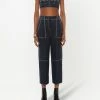Alexander McQueen Contrast stitch crop top 6 Alexander McQueen contrast-stitch crop top
