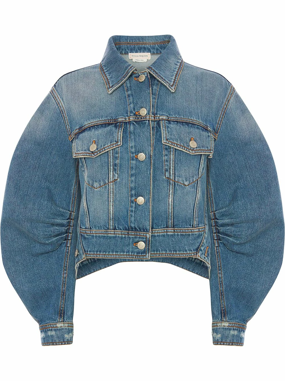 Alexander McQueen Cocoon sleeve denim jacket 1 Alexander McQueen cocoon sleeve denim jacket