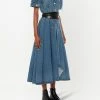 Alexander McQueen V neck midi denim dress 7 Alexander McQueen V-neck midi denim dress