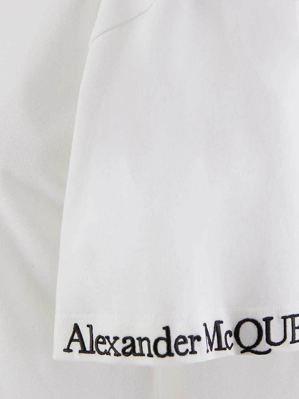 Alexander McQueen Embroidered logo cropped T shirt 5 Alexander McQueen embroidered logo cropped T-shirt
