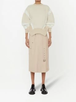 Alexander McQueen cropped panelled sweatshirt