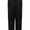 Alexander McQueen contrast-stitching cropped trousers