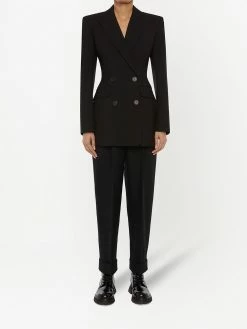 Alexander McQueen turn-up hem tailored trousers