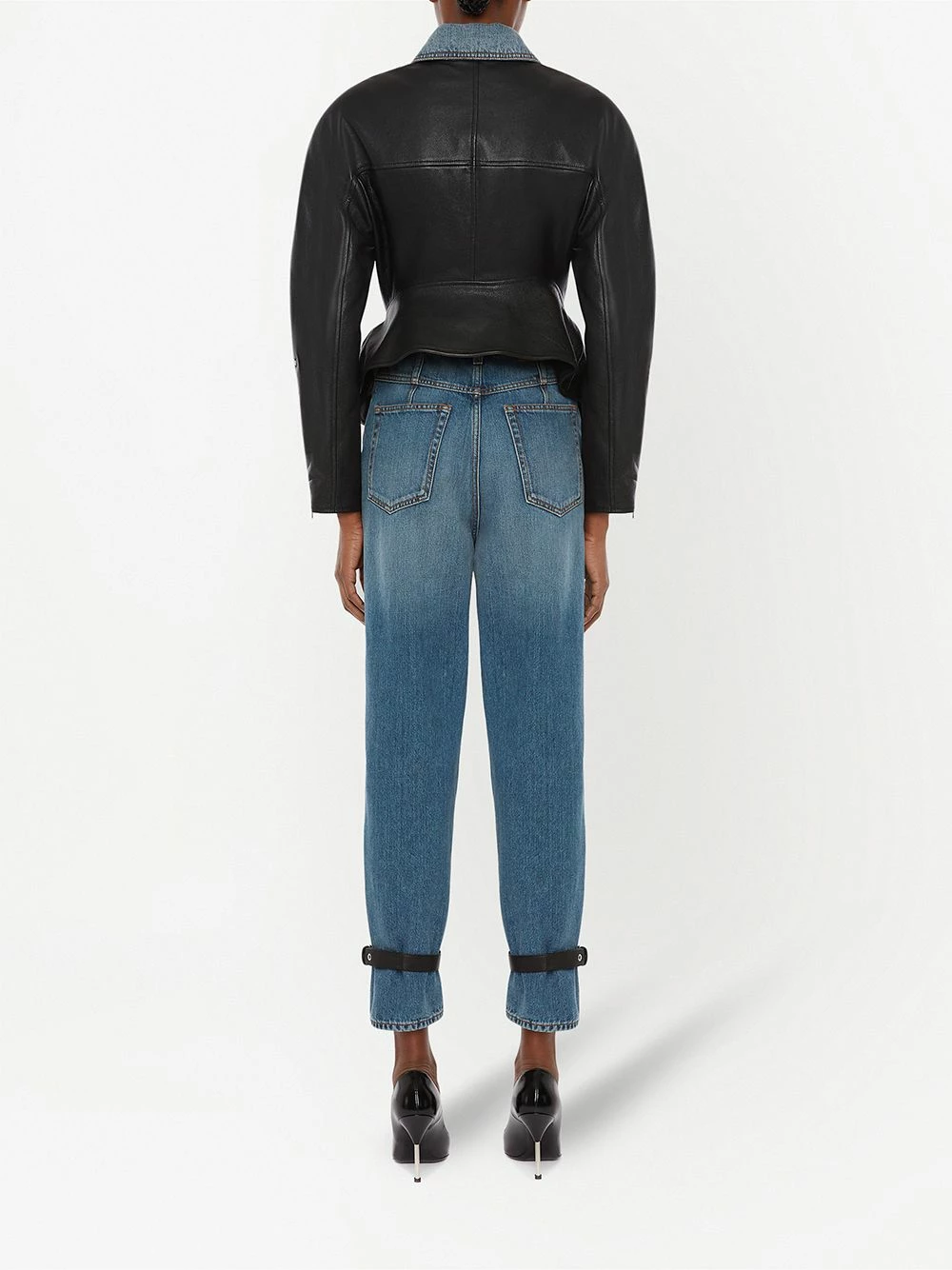 Alexander McQueen Panelled ankle strap trousers 4 Alexander McQueen panelled ankle-strap trousers