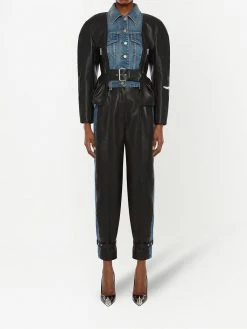 Alexander McQueen panelled ankle-strap trousers
