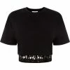 Alexander McQueen lace-hem cropped T-shirt