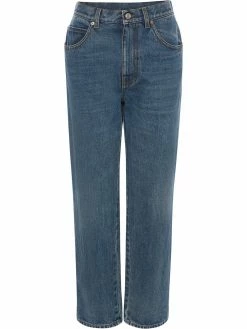 Alexander McQueen high-waisted straight-leg jeans