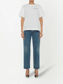Alexander McQueen high-waisted straight-leg jeans
