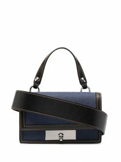Alexander McQueen mini denim satchel bag
