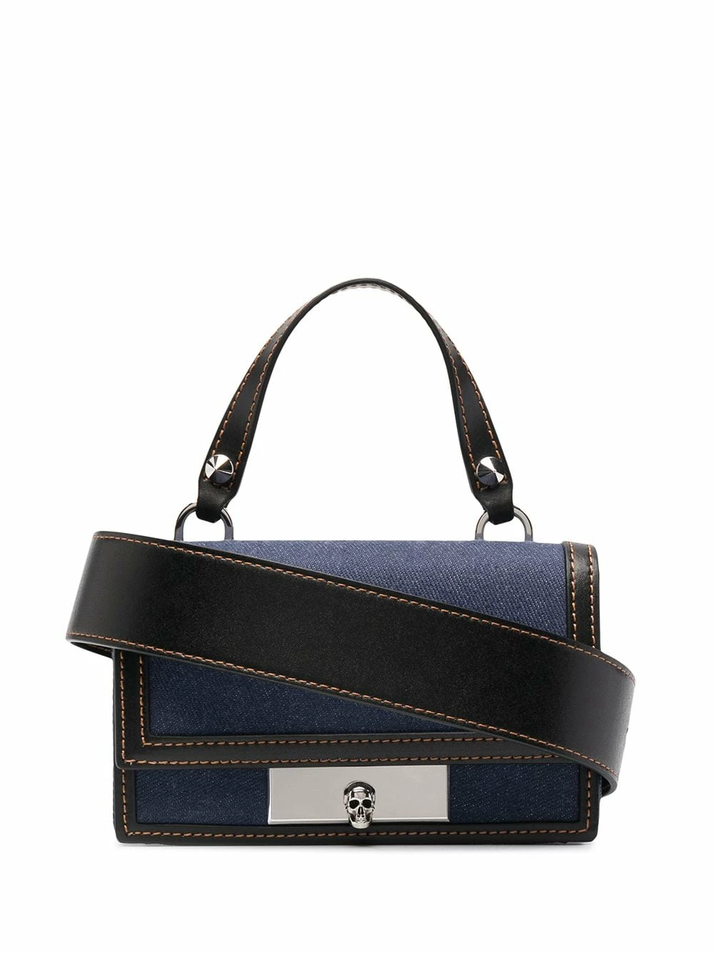 Alexander McQueen Mini denim satchel bag 1 Alexander McQueen mini denim satchel bag