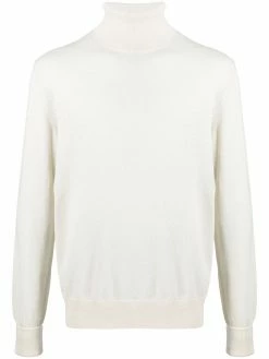 Alexander McQueen metallized roll-neck jumper