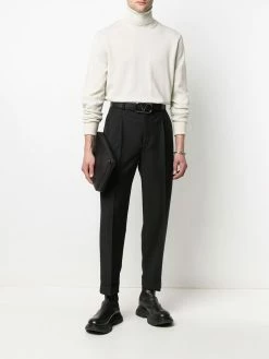 Alexander McQueen metallized roll-neck jumper