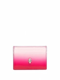 Alexander McQueen gradient-effect skull-stud cardholder