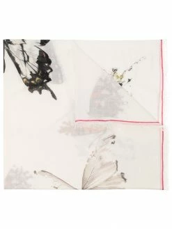 Alexander McQueen butterfly-print silk scarf