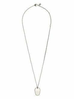 Alexander McQueen Skull Tag curb-chain necklace