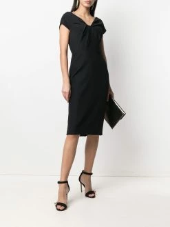 Alexander McQueen twist-detail midi dress