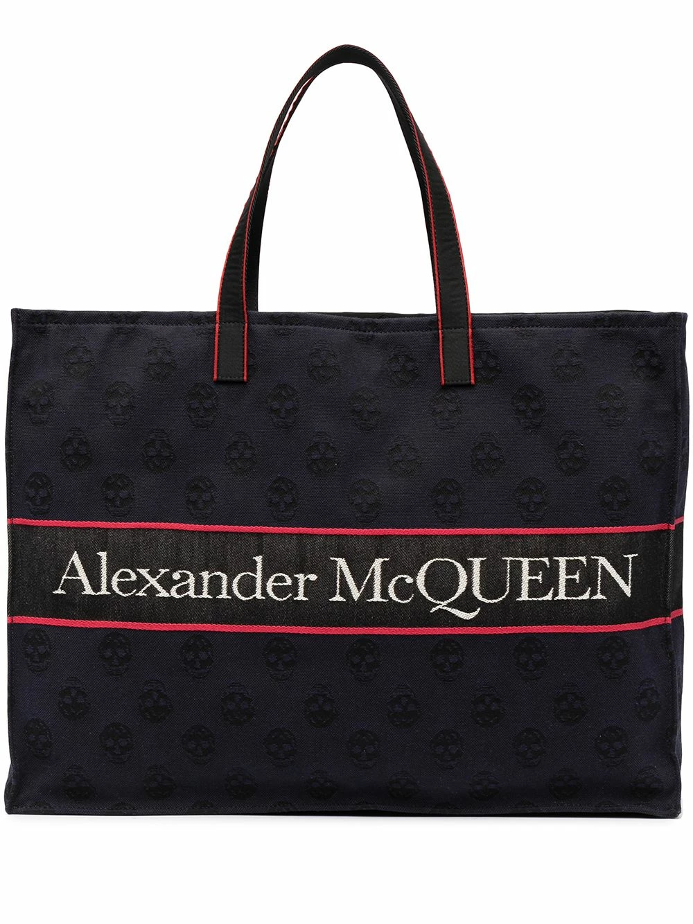 Alexander McQueen East West Selvedge logo tote bag 1 Alexander McQueen East West Selvedge logo tote bag