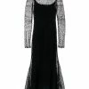 Alexander McQueen crochet knit flared evening dress