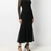 Alexander McQueen crochet knit flared evening dress
