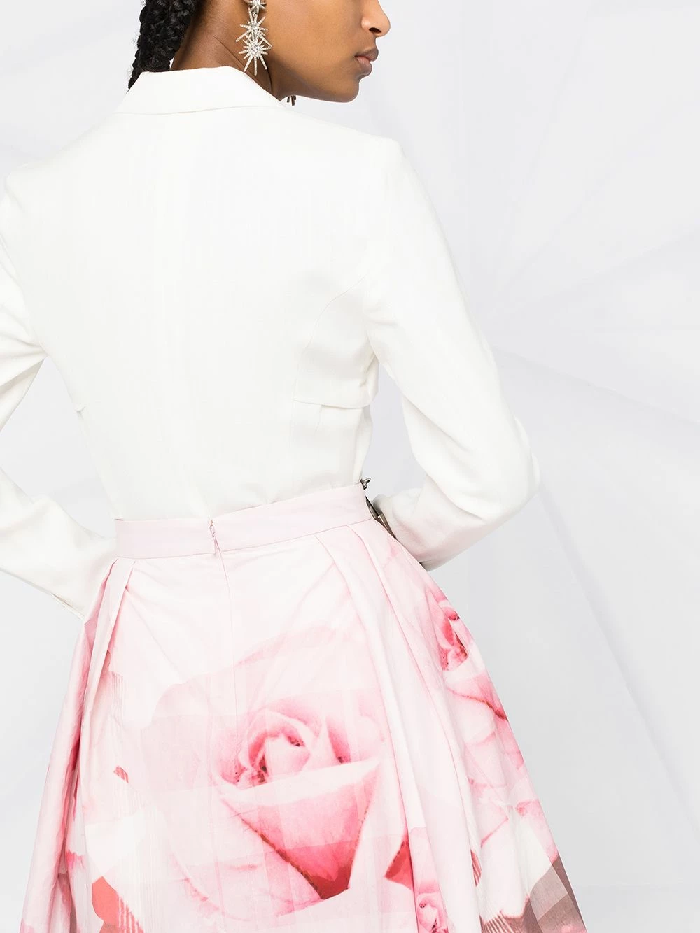 Alexander McQueen Asymmetric floral skirt 3 Alexander McQueen asymmetric floral skirt