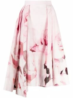 Alexander McQueen asymmetric floral skirt