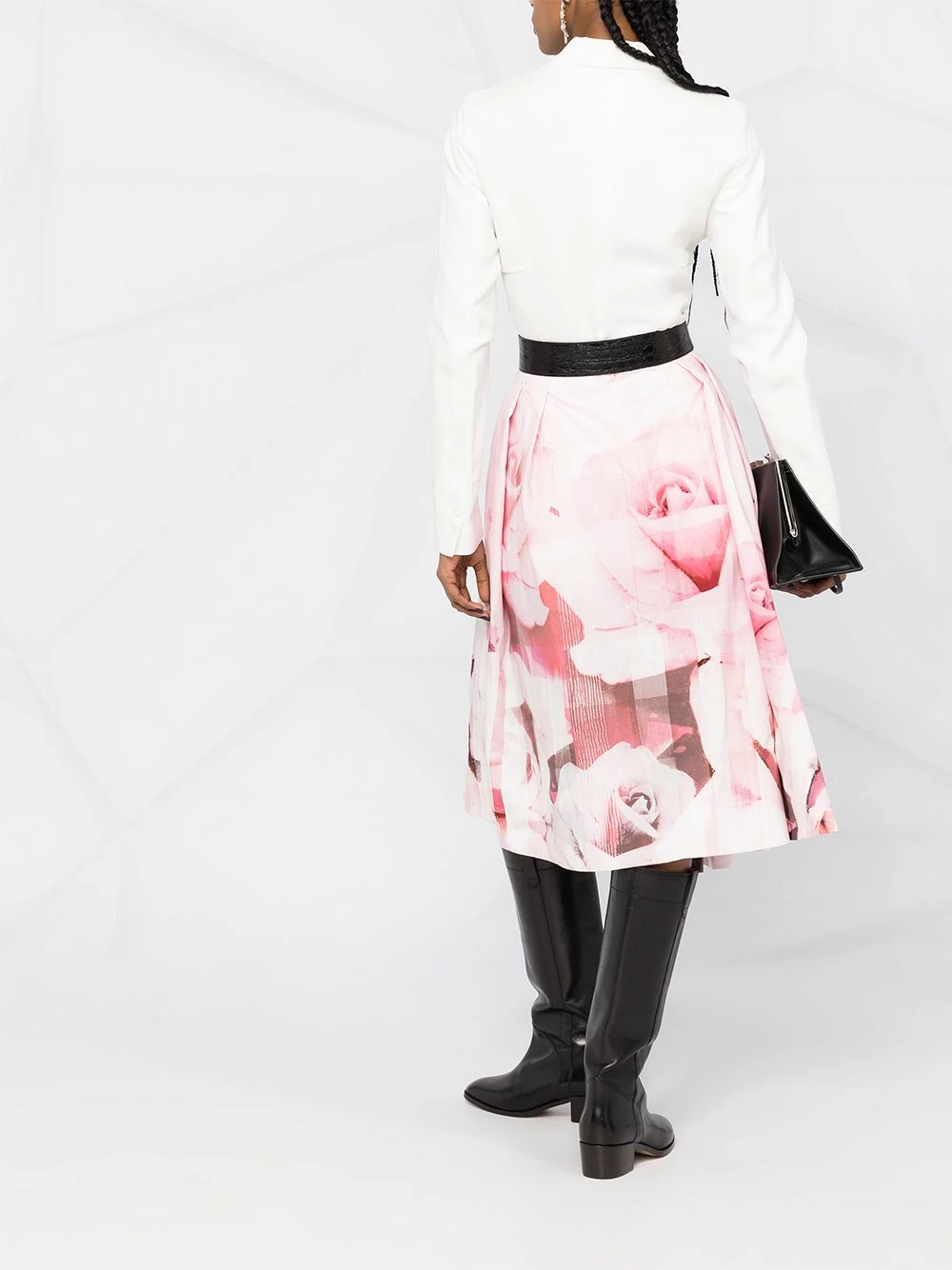 Alexander McQueen Asymmetric floral skirt 6 Alexander McQueen asymmetric floral skirt