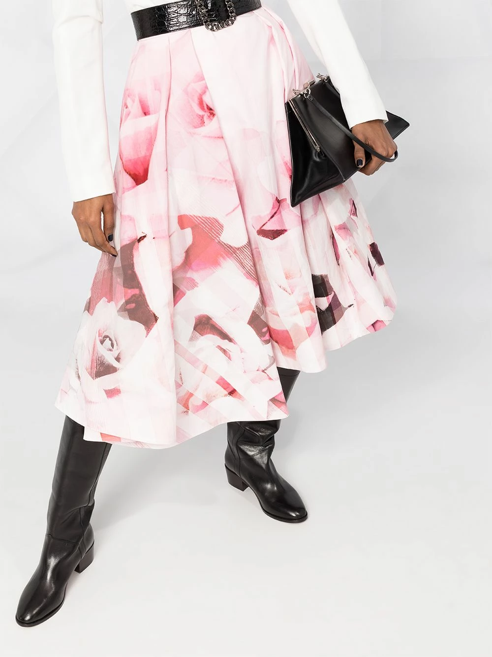 Alexander McQueen Asymmetric floral skirt 5 Alexander McQueen asymmetric floral skirt