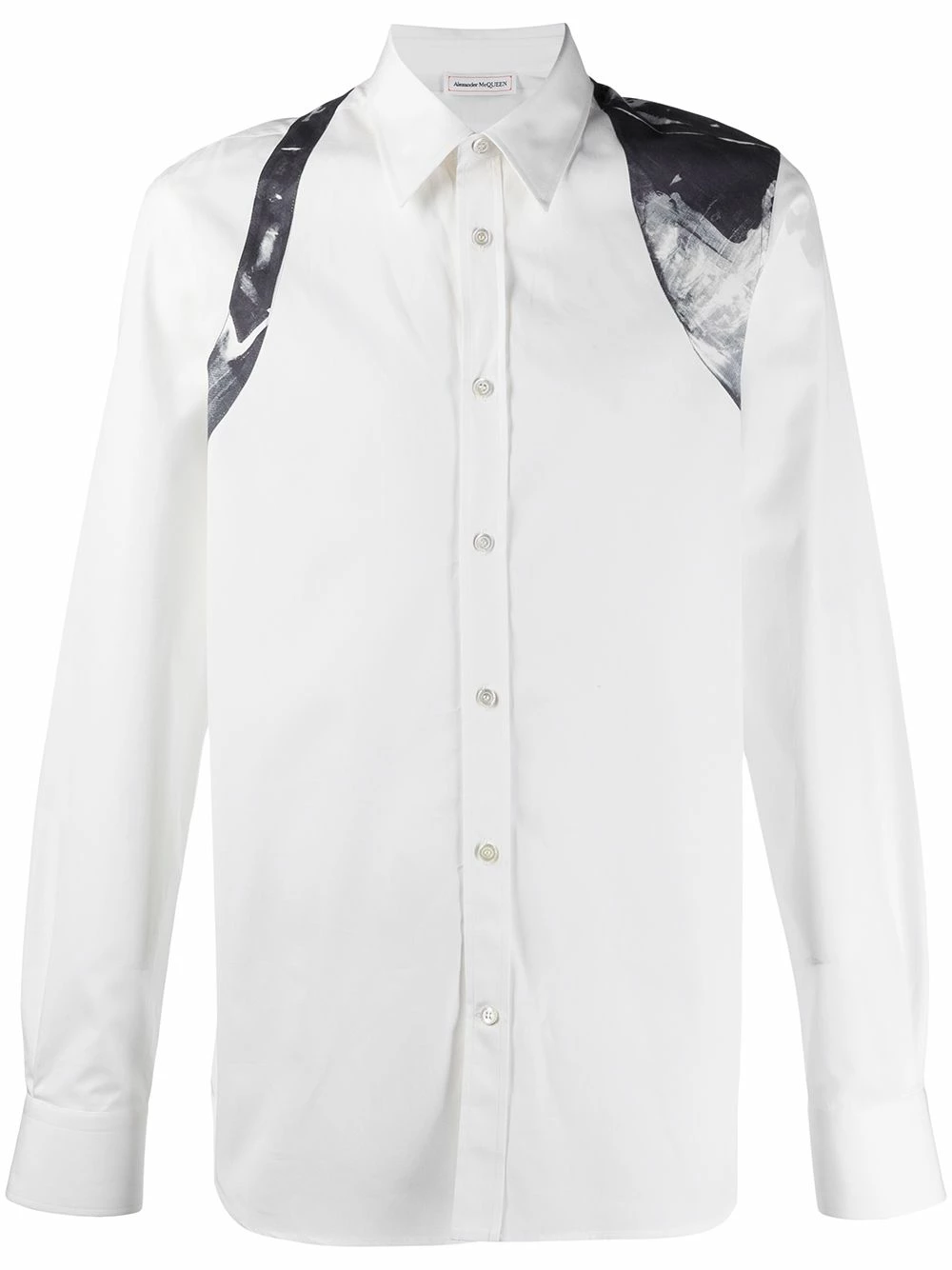 Alexander McQueen Abstract print harness detail shirt 1 Alexander McQueen abstract print harness detail shirt