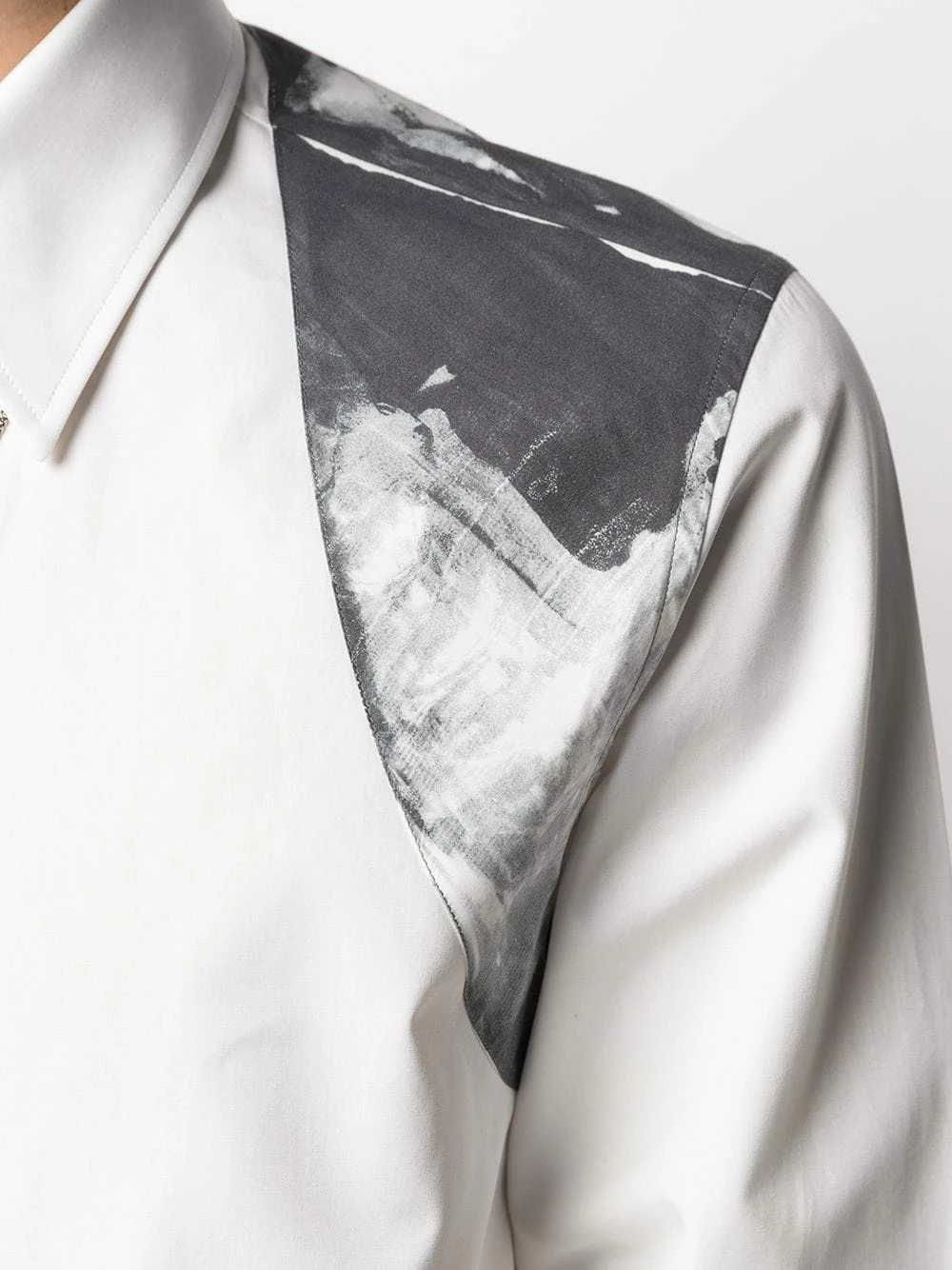 Alexander McQueen Abstract print harness detail shirt 5 Alexander McQueen abstract print harness detail shirt