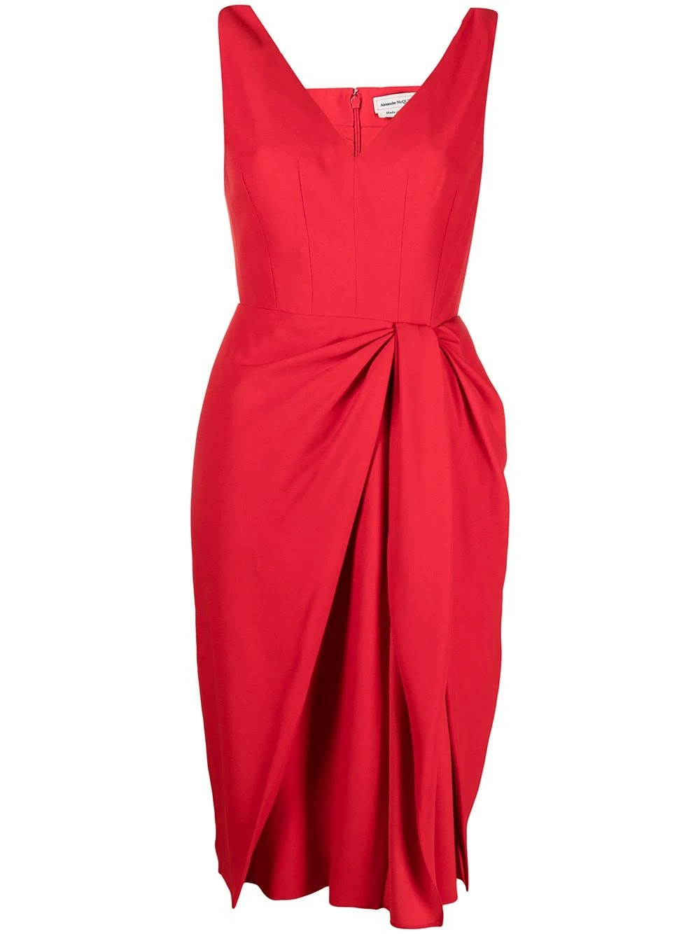 Alexander McQueen Knot detail draped dress 1 Alexander McQueen knot-detail draped dress