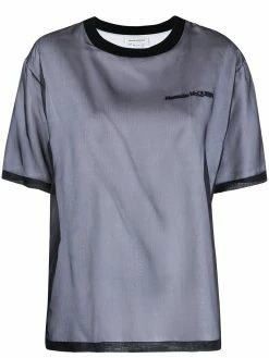 Alexander McQueen mesh-overlay T-shirt