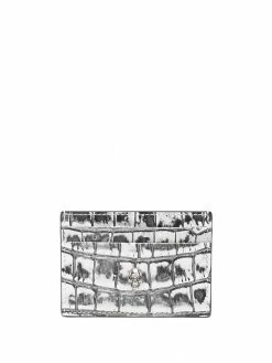 Alexander McQueen crocodile-effect cardholder