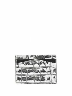 Alexander McQueen crocodile-effect cardholder